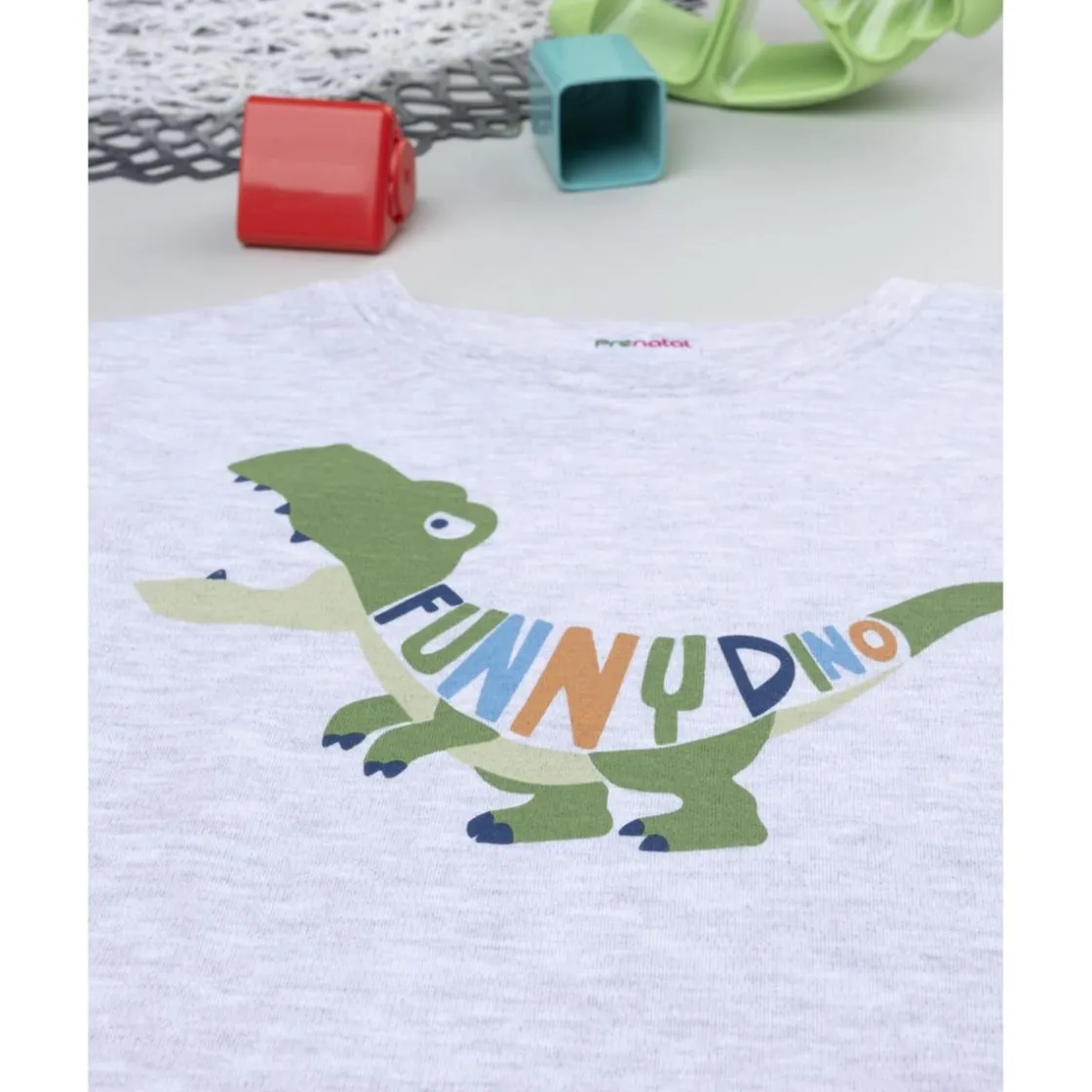 Prenatal Pijama niño gris dinosaurio