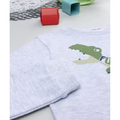 Prenatal Pijama niño gris dinosaurio