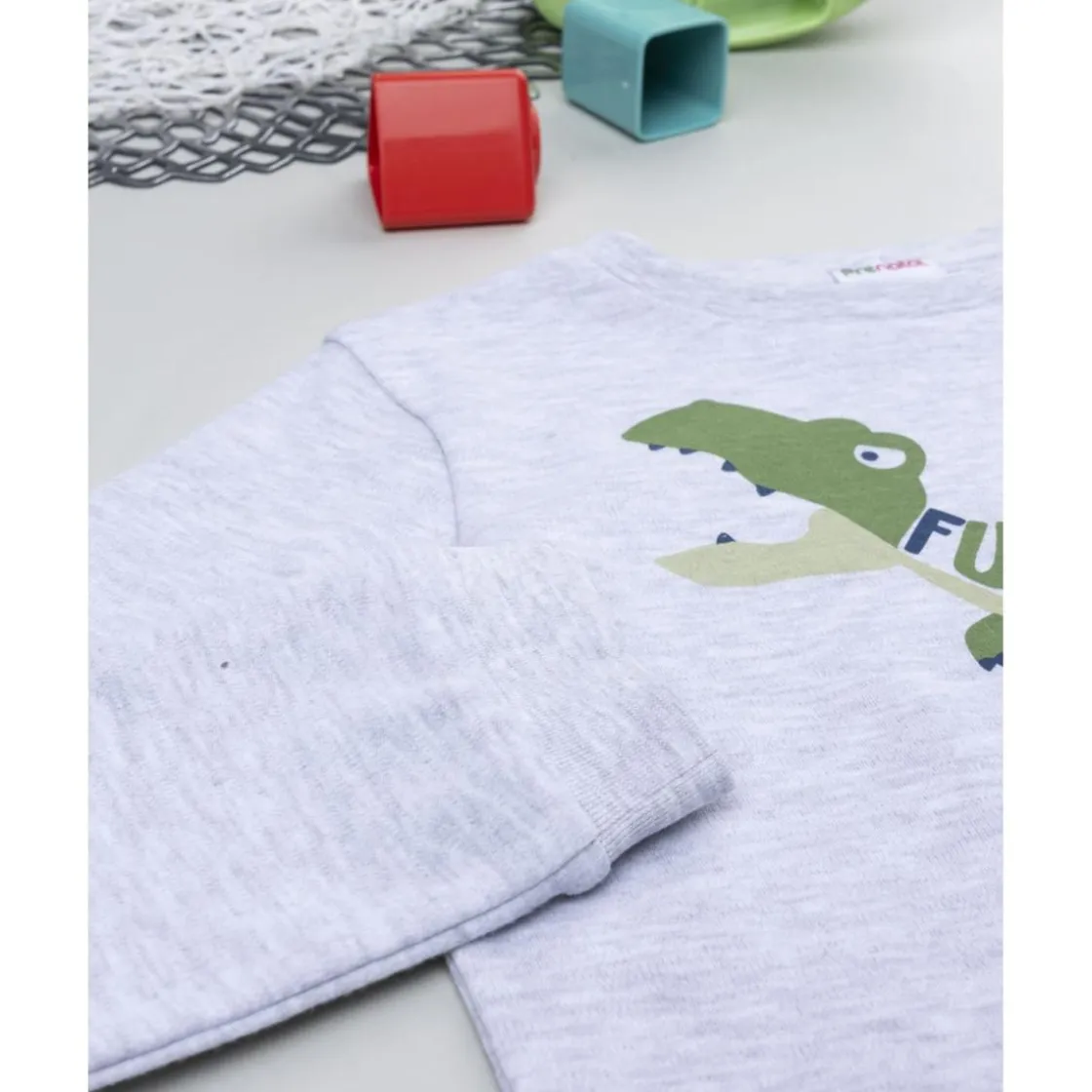 Prenatal Pijama niño gris dinosaurio