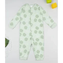 Prenatal Pijama niño verde con leones