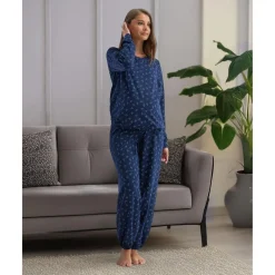 Prenatal Pijama premamá azul con estampado