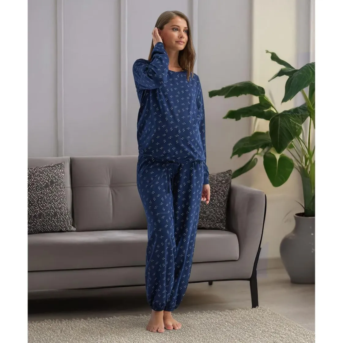 Prenatal Pijama premamá azul con estampado