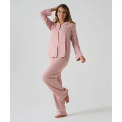 Prenatal Pijama premamá rosa con bolsillo