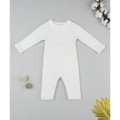 Prenatal Pijama tricot blanco para recién nacida