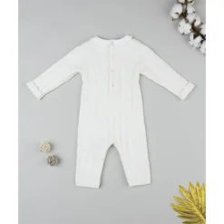 Prenatal Pijama tricot blanco para recién nacida