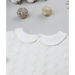 Prenatal Pijama tricot blanco para recién nacida