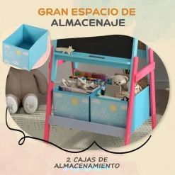 AIYAPLAY Pizarra 2 en 1 con cajas de tela Azul