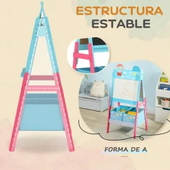 AIYAPLAY Pizarra 2 en 1 con cajas de tela Azul