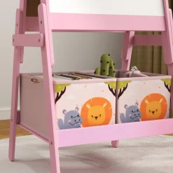 AIYAPLAY Pizarra 2 en 1 con cajas de tela Rosa* Arte Y Manualidades