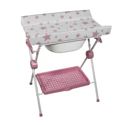 PLASTIMYR - Bañera Plegable Lea Estrellas Rosas* Baño Y Accesorios·Bañeras Cambiador