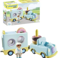 PLAYMOBIL - Camión de donut con función de apilado y clasificación ㅤ* Juguetes De Construcción