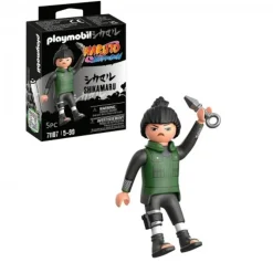 PLAYMOBIL - Figura de Shikamaru con chaleco verde, pantalón y botas negras y Kunai ㅤ* Juguetes De Construcción