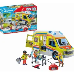PLAYMOBIL - City Life Ambulancia con luz y sonido ㅤ