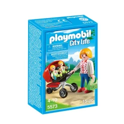 PLAYMOBIL City Life - Mamá con carrito de gemelos - 5573