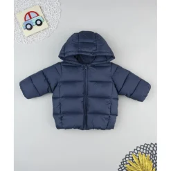 Prenatal Plumífero azul con forro polar para niño