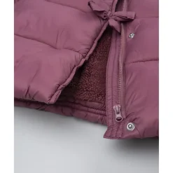 Prenatal Plumífero rosa con lazos para niña