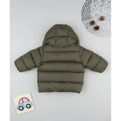 Prenatal Plumífero verde con forro polar para niño