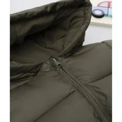 Prenatal Plumífero verde con forro polar para niño