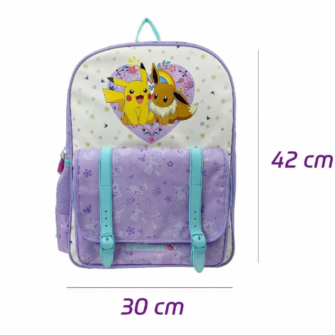 C Y P BRANDS Pokémon - Mochila 42 cm adaptable a carro - Colección Flowers