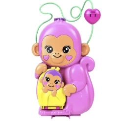 MATTEL Polly Pocket - Juego cofre muñeca mama mono