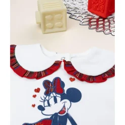 Prenatal Polo de niña blanco Minnie con cuello