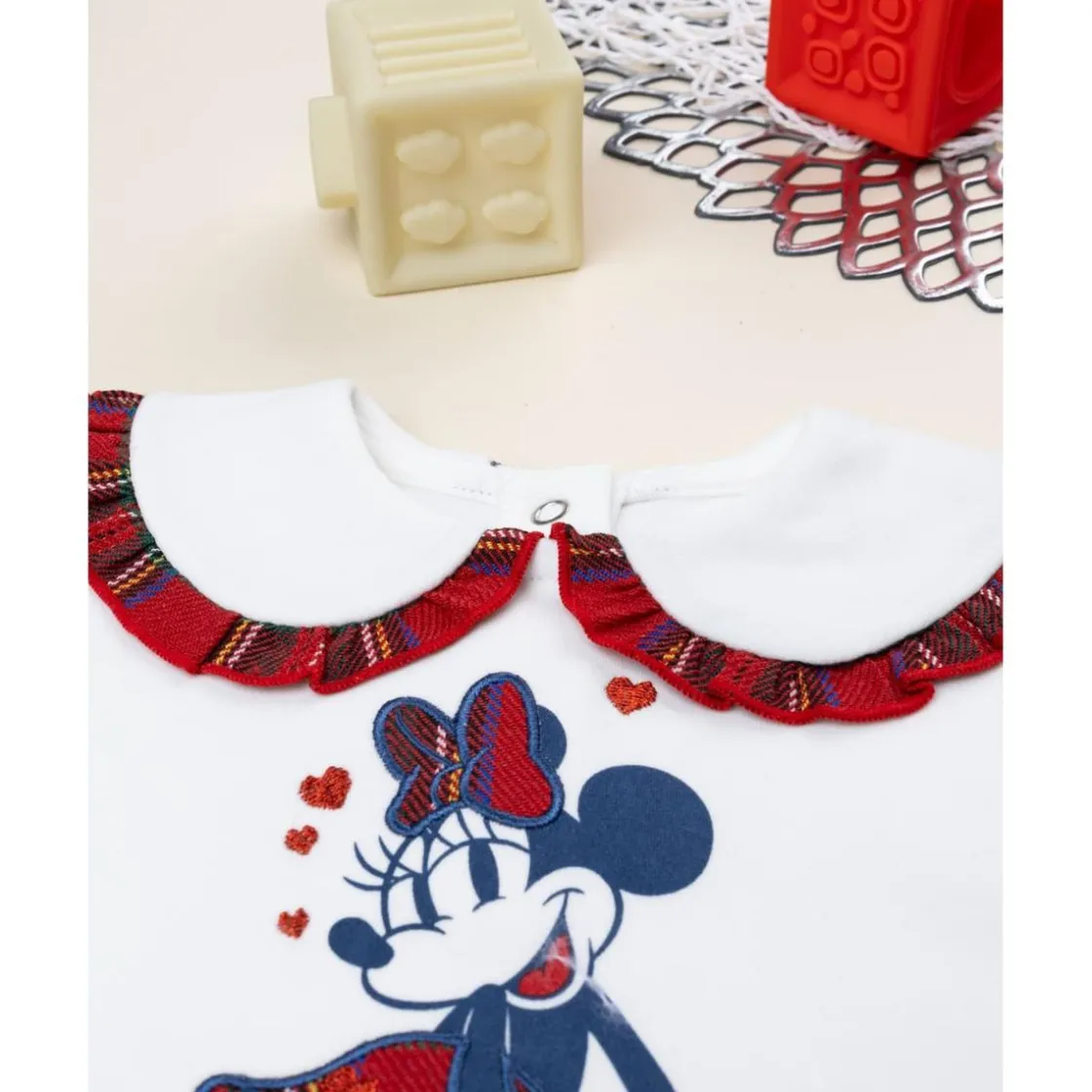 Prenatal Polo de niña blanco Minnie con cuello