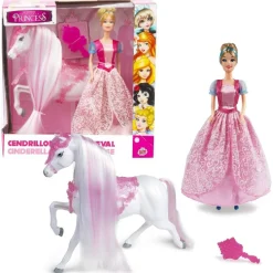 GRANDI GIOCHI Princesas Disney - La princesa y su caballo (varios modelos)* Muñecas