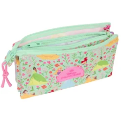 SAFTA Princesas Disney - Portatodo Triple - Colección Bloom* Material Escolar