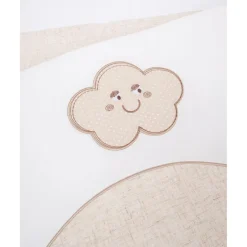 Prenatal Protector de cuna con detalles en beige