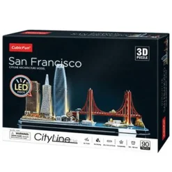 WORLD BRANDS Puzzle 3D City Line Led (Varios modelos)