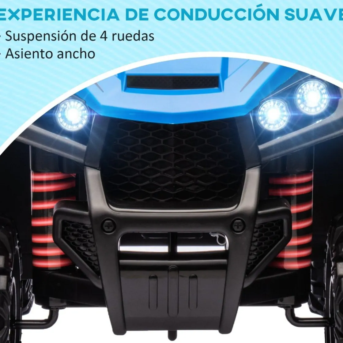 AIYAPLAY Quad eléctrico para niños Azul y Negro