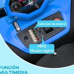 AIYAPLAY Quad eléctrico para niños Azul y Negro