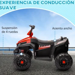 AIYAPLAY Quad eléctrico para niños Rojo y Negro* Vehículos De Batería O A Pedales