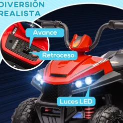 AIYAPLAY Quad eléctrico para niños Rojo y Negro* Vehículos De Batería O A Pedales