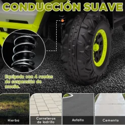 AIYAPLAY Quad eléctrico para niños Verde y Negro