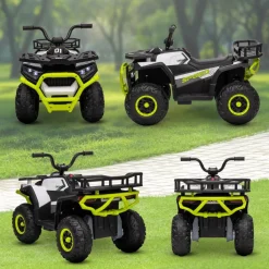 AIYAPLAY Quad eléctrico para niños Verde y Negro
