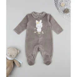 Prenatal Ranita niña marrón con flores allover