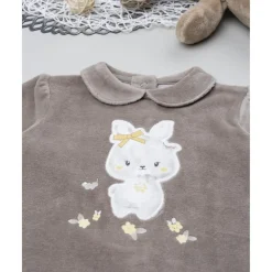 Prenatal Ranita niña marrón con flores allover