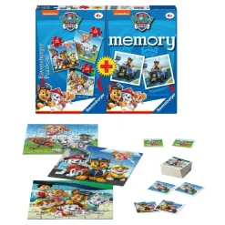 RAVENSBURGER IBÉRICA Ranvensburger-Patrulla Canina-Pack juego de memoria + 3 puzzles* Friki Zone|Juegos Y Puzzles