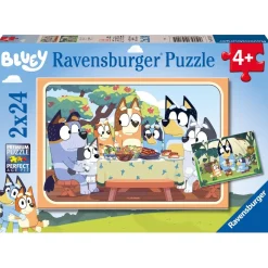 RAVENSBURGER IBÉRICA Ravensburger - 2 puzzles 24 piezas Bluey* Juegos Y Puzzles