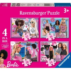 RAVENSBURGER - Barbie - Puzzle infantil 4 in a box* Juegos Y Puzzles