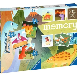 RAVENSBURGER IBÉRICA Ravensburger - Dinosaurios Memory y Puzzle multipack, cartas y piezas variadas ㅤ