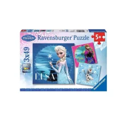 RAVENSBURGER IBÉRICA Ravensburger - Elsa, Anna y Olaf - Puzzle 3x49 piezas Frozen 2* Juegos Y Puzzles