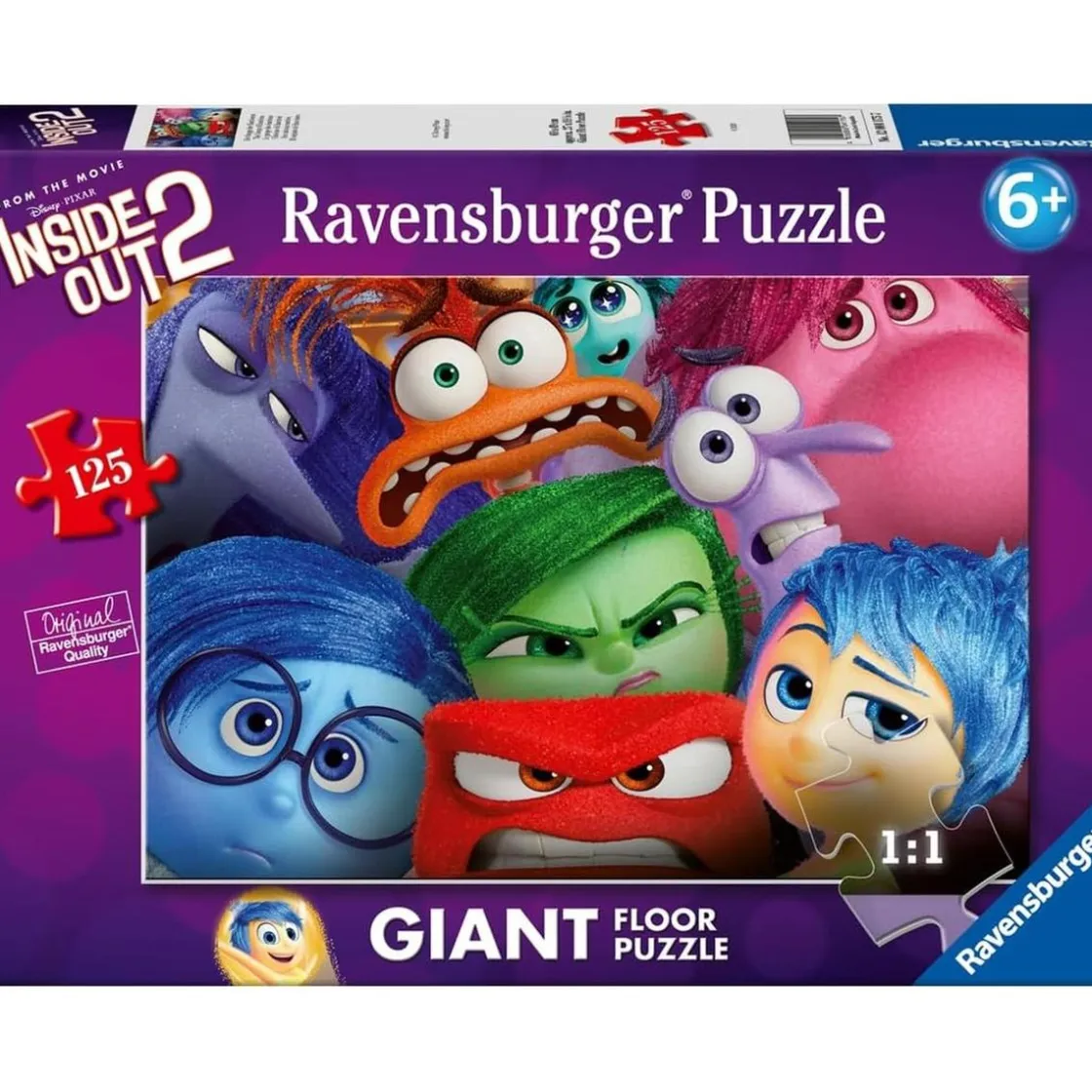 RAVENSBURGER IBÉRICA Ravensburger - Inside Out 2 - Puzzle 125 piezas gigante