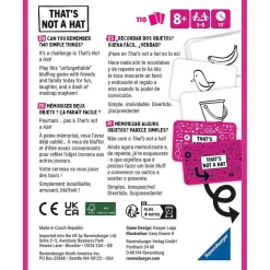 RAVENSBURGER IBÉRICA Ravensburger - Juego de cartas familiar That's not a hat: Versión Española ㅤ