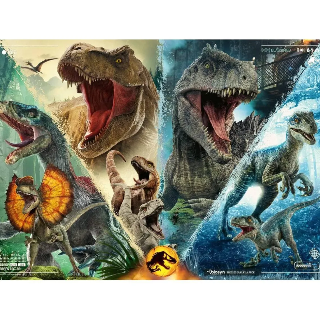 KIDS EUROSWAN S.L. Ravensburger - Jurassic World - Puzzle Jurassic World, colección Giant Suelo, 125 piezas ㅤ* Juegos Y Puzzles