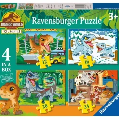 RAVENSBURGER - Jurassic World - Puzzle 4 in a box* Juegos Y Puzzles