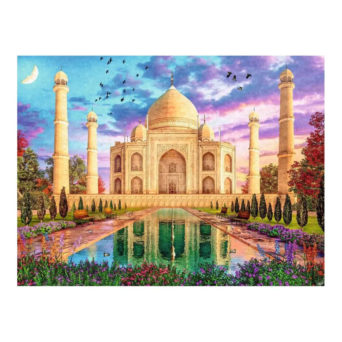 RAVENSBURGER IBÉRICA Ravensburger - Majestuoso Taj Mahal - Puzzle 1500 piezas