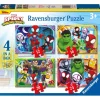 RAVENSBURGER - Marvel Spidey Amazing Friends - Puzzle 4 in a box* Juegos Y Puzzles
