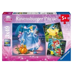 RAVENSBURGER IBÉRICA Ravensburger - Princesas Disney - Pack 3 puzzles 49 piezas